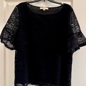 LOFT Black Lace Blouse